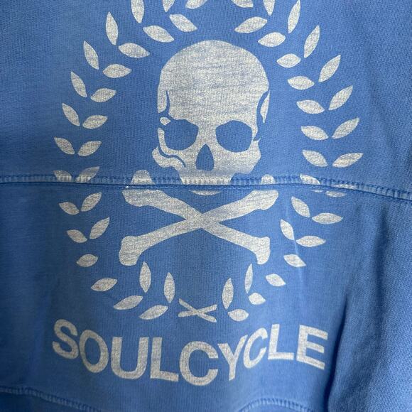 Soul by Soul Cycle Women’s Crest Blue Split Seam‎ Derek Sweatshirt Size L - Picture 5 of 9